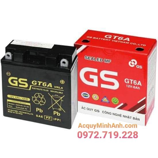Ắc quy xe máy GS GT6A chính hãng
