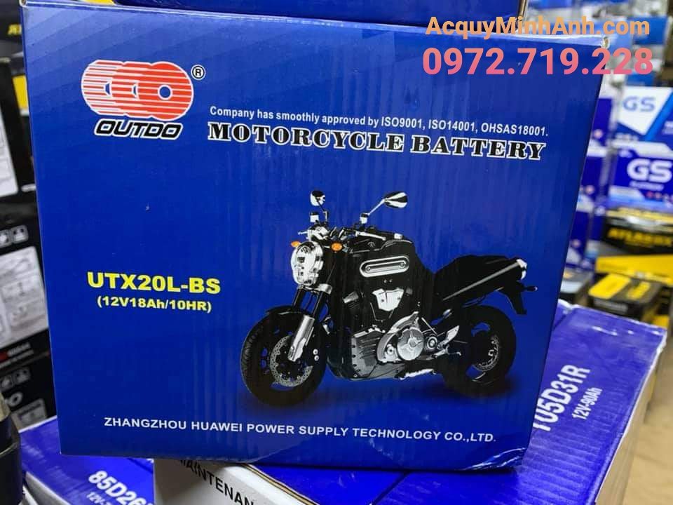Đại lý ắc quy xe máy Outdor UTX20L-BS chính hãng tại Thái Bình