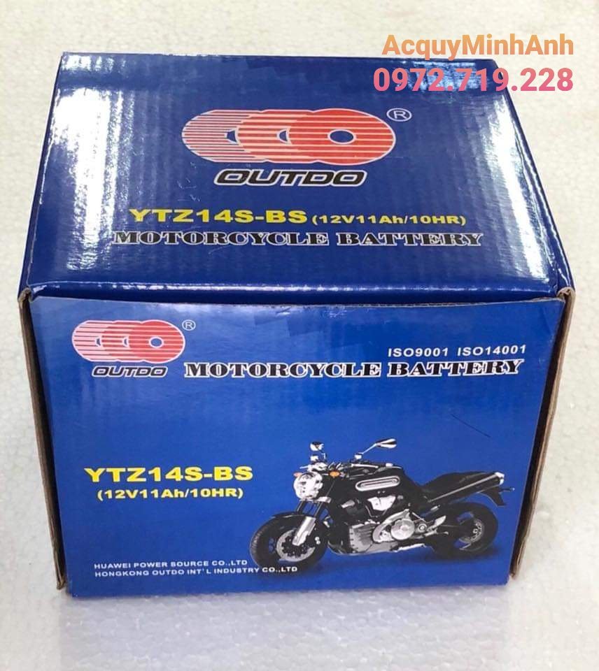 Đại lý ắc quy xe máy Outdor YTZ14S-BS chính hãng tại Thái Bình