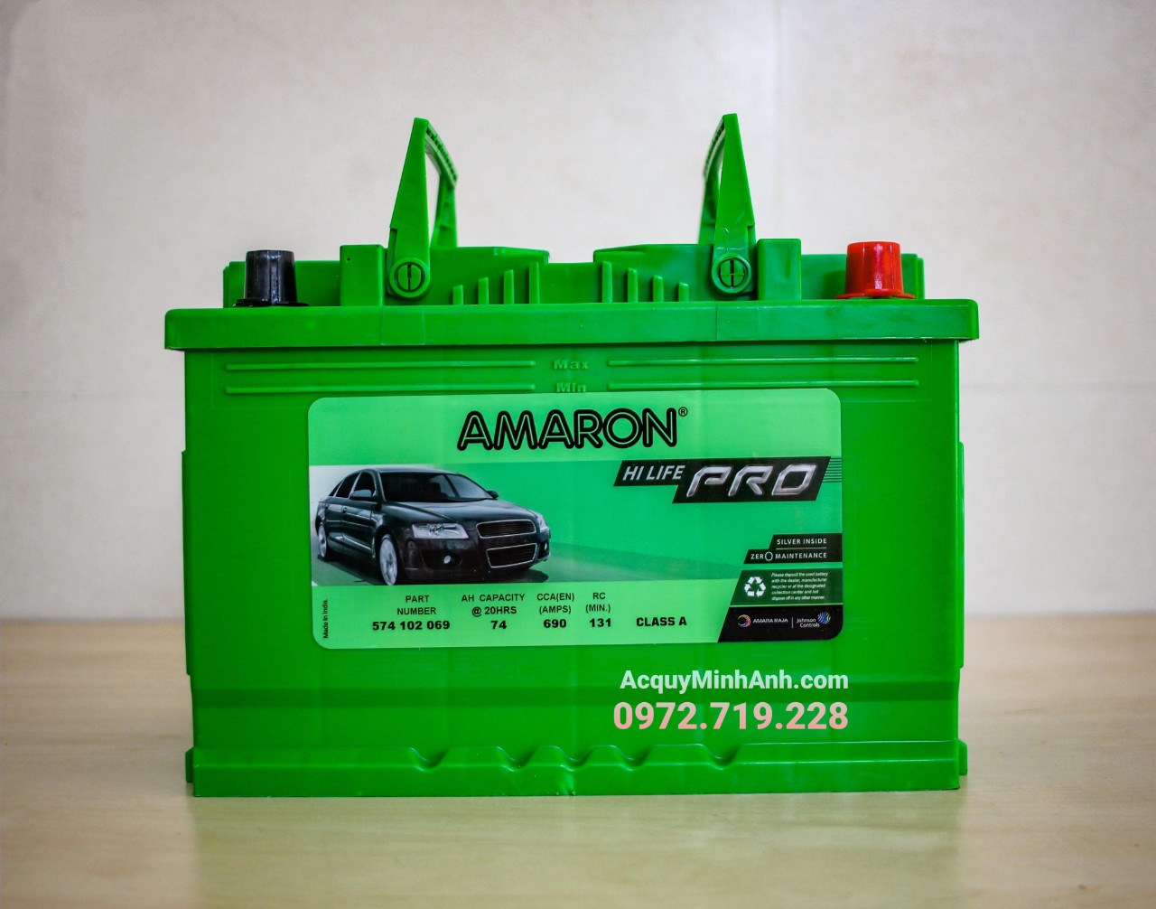 Ắc quy Amaron Din 74 (12V - 74Ah)