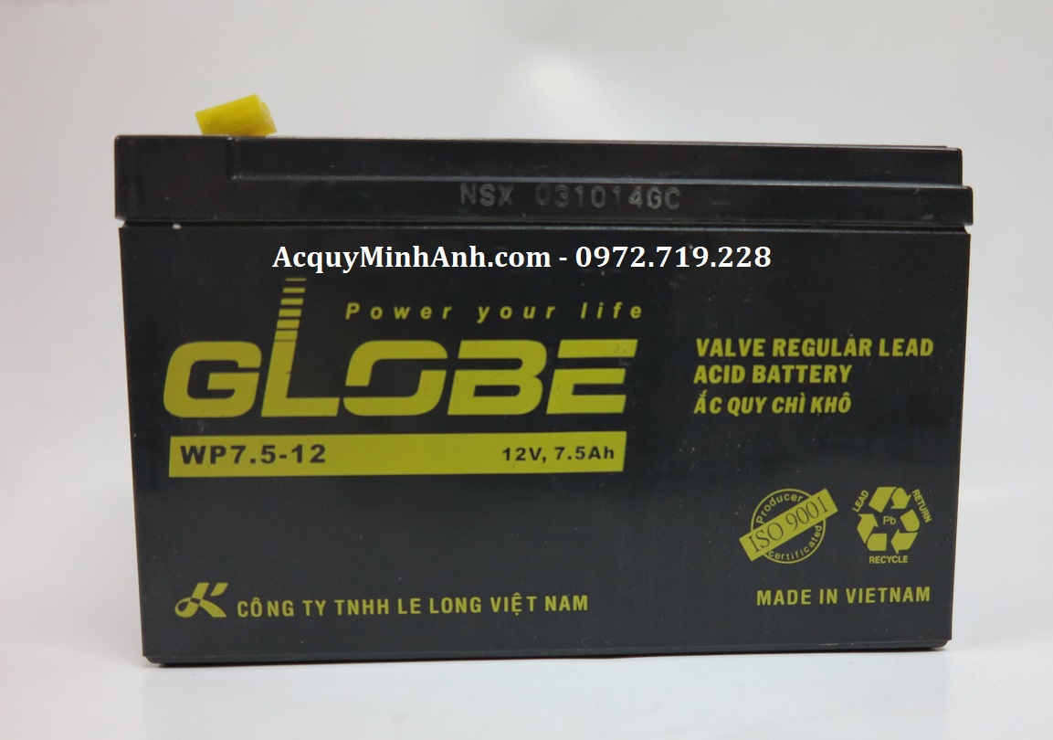 Ắc quy GLOBE WP7.5 - 12 (12V - 7.5Ah)