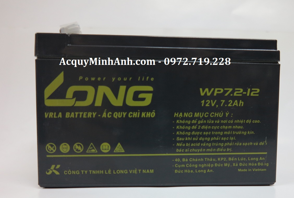 Ắc quy Lưu Điện LONG WP7.2 - 12 (12V - 7.2Ah)