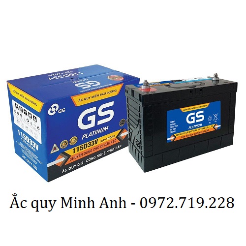 Ắc quy GS MF 115D33V (12V - 100Ah) cọc vít