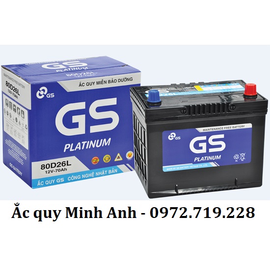 Ắc quy GS MF 80D26L (12V - 70Ah)