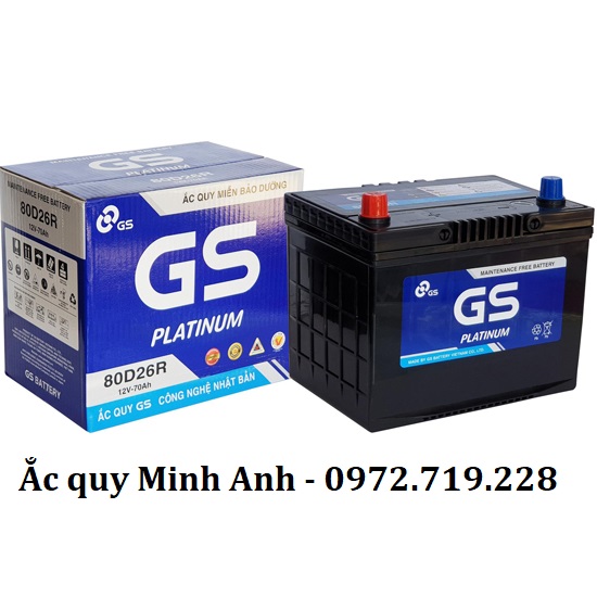 Ắc quy GS MF 80D26R (12V - 70Ah)