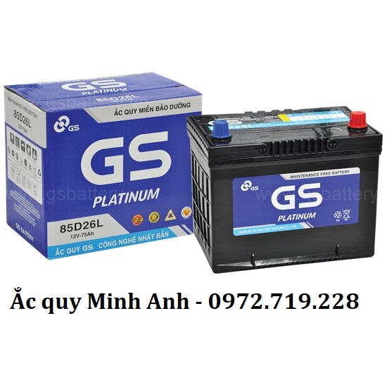 Ắc quy GS MF 85D26L (12V - 75Ah)