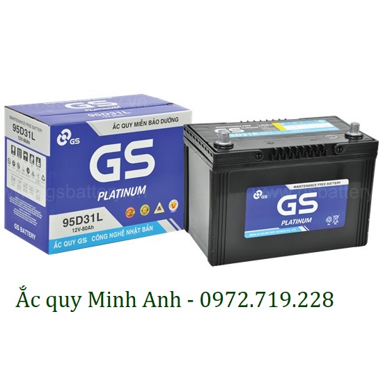 Ắc quy GS MF 95D31L (12V - 80Ah)