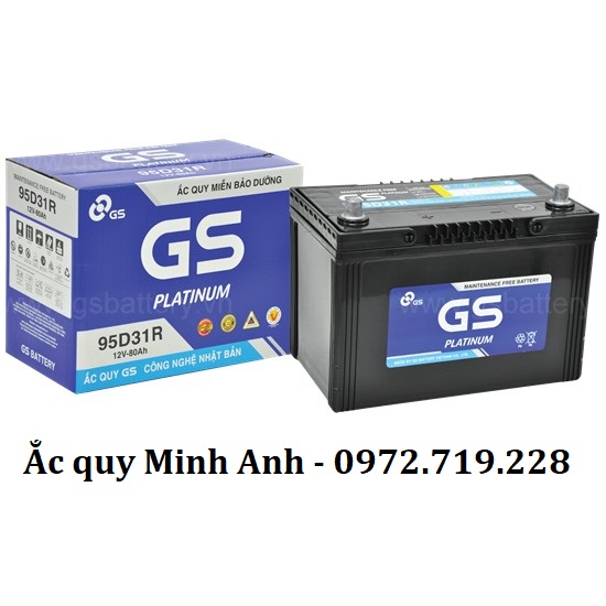 Ắc quy GS MF 95D31R (12V - 80Ah)