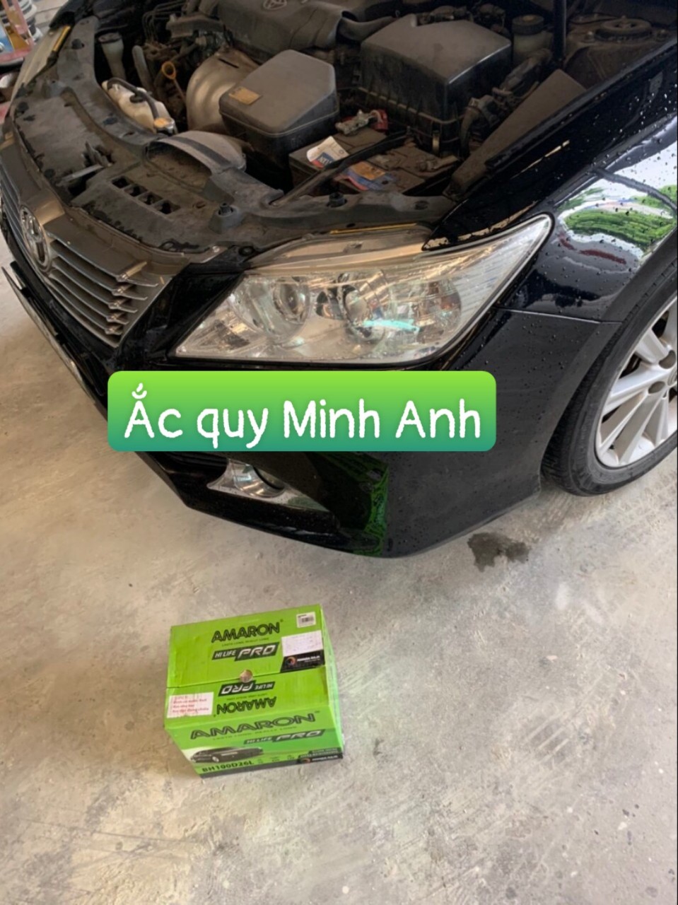 Minh Anh - thay ắc quy AMARON chính hãng cho xe TOYOTA Minh Anh - thay ắc quy AMARON chính hãng cho xe TOYOTA