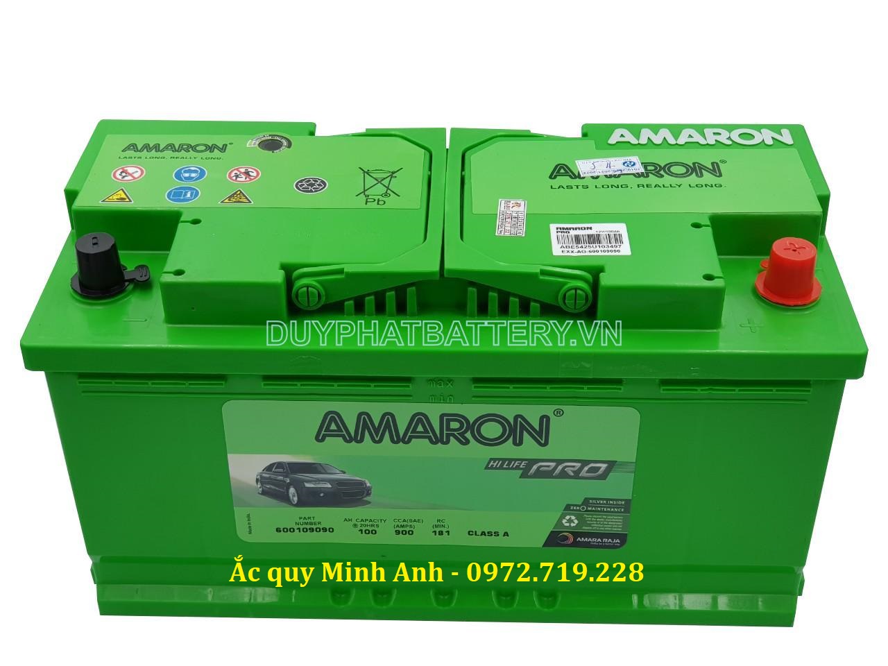 Ắc quy AMARON DIN 100 phù hợp cho xe Vinfast Lux A2.0 Ắc quy AMARON DIN 100 phù hợp cho xe Vinfast Lux A2.0