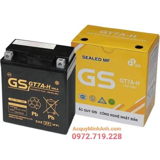 Ắc quy xe máy GS GT7A-H chính hãng Ắc quy xe máy GS GT7A-H chính hãng