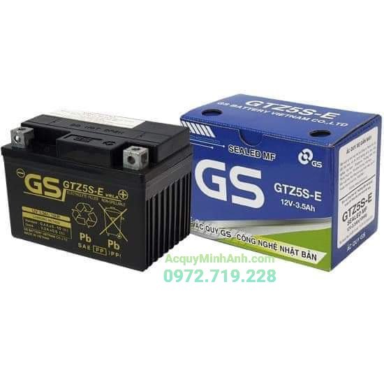 Ắc quy xe máy GS GTZ5S-E chính hãng Ắc quy xe máy GS GTZ5S-E chính hãng