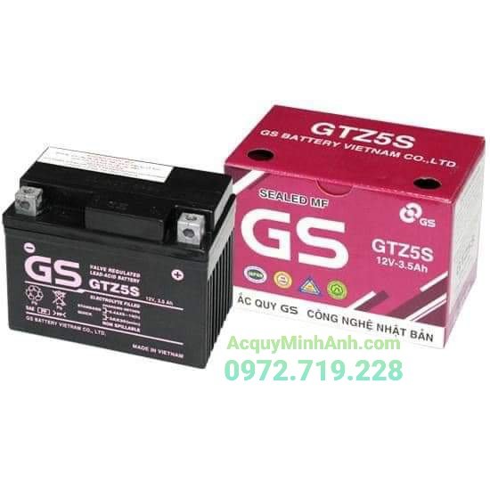 Ắc quy xe máy GS GTZ5S chính hãng Ắc quy xe máy GS GTZ5S chính hãng