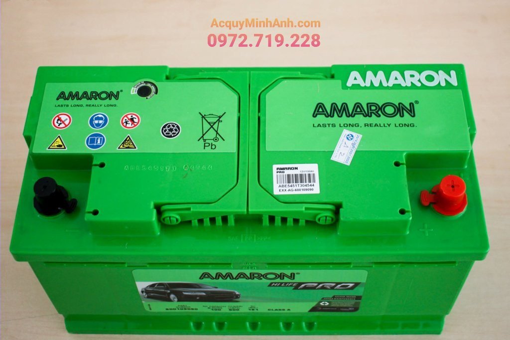 Ắc quy Amaron Din 100 lắp phù hợp cho xe Huyndai Solati Ắc quy Amaron Din 100 lắp phù hợp cho xe Huyndai Solati