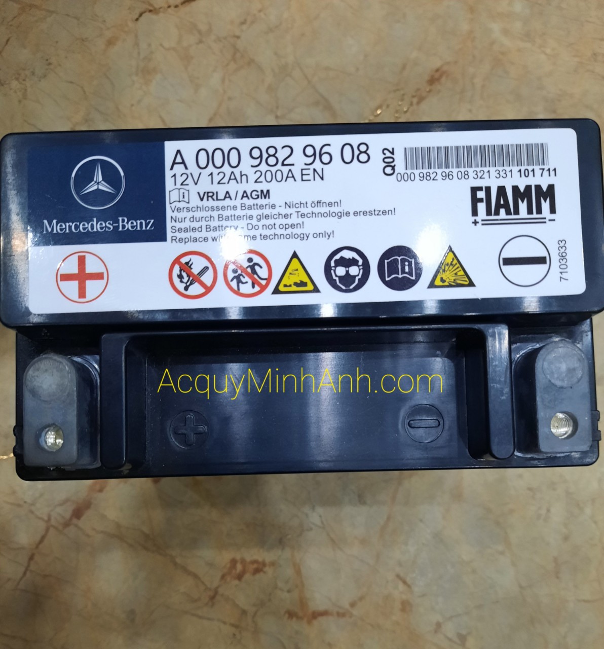 Bình ắc quy phụ Mercedes A 000 982 96 08 chính hãng Bình ắc quy phụ Mercedes A 000 982 96 08 chính hãng