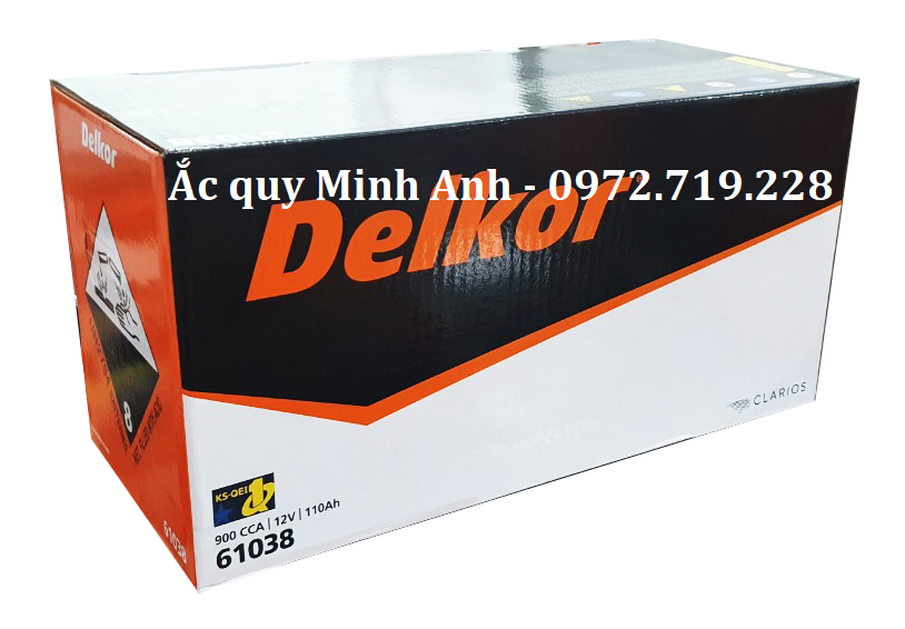 Ắc quy Delkor Din 61038 (12V-110AH)