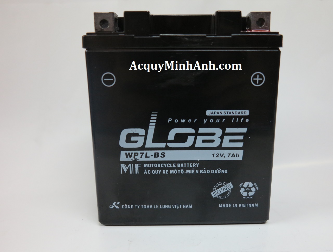 Ắc quy xe máy Thái Bình - GLOBE WP7L - BS 12V - 7AH Ắc quy xe máy Thái Bình - GLOBE WP7L - BS 12V - 7AH